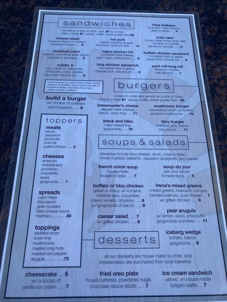 Goodnight Irene's - Wildwood, NJ menu_pic