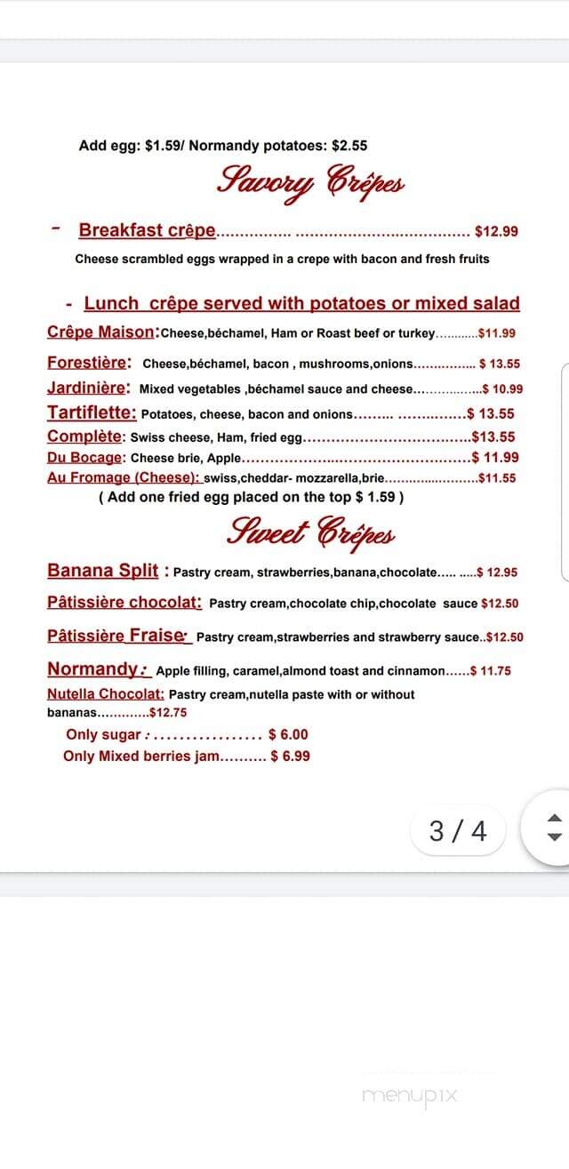 La Baguette de Normandy - French Bakery - Parker, CO menu_pic