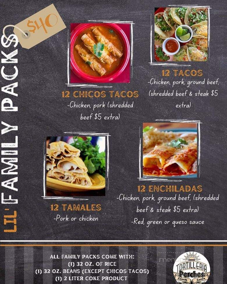 Tortilleria Perches - Springfield, MO menu_pic