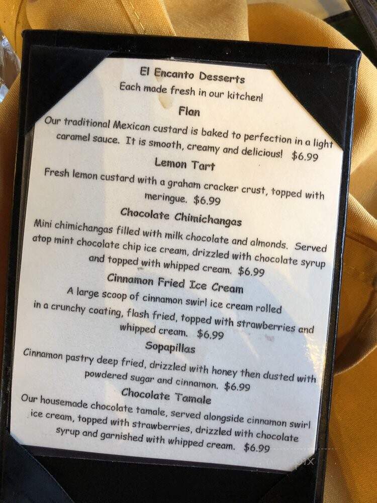 El Encanto Mexican Cafe - Cave Creek, AZ menu_pic