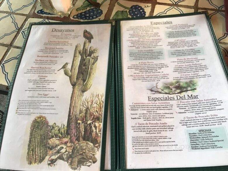 El Encanto Mexican Cafe - Cave Creek, AZ menu_pic