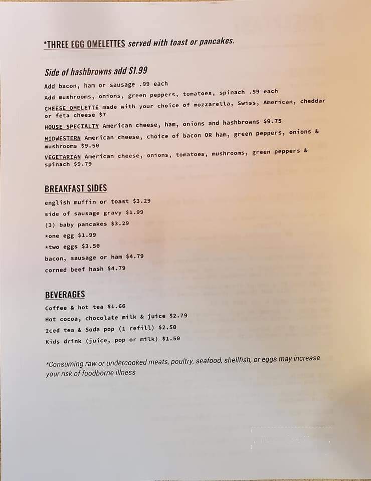Flapjack Family Restaurant - Charlevoix, MI menu_pic