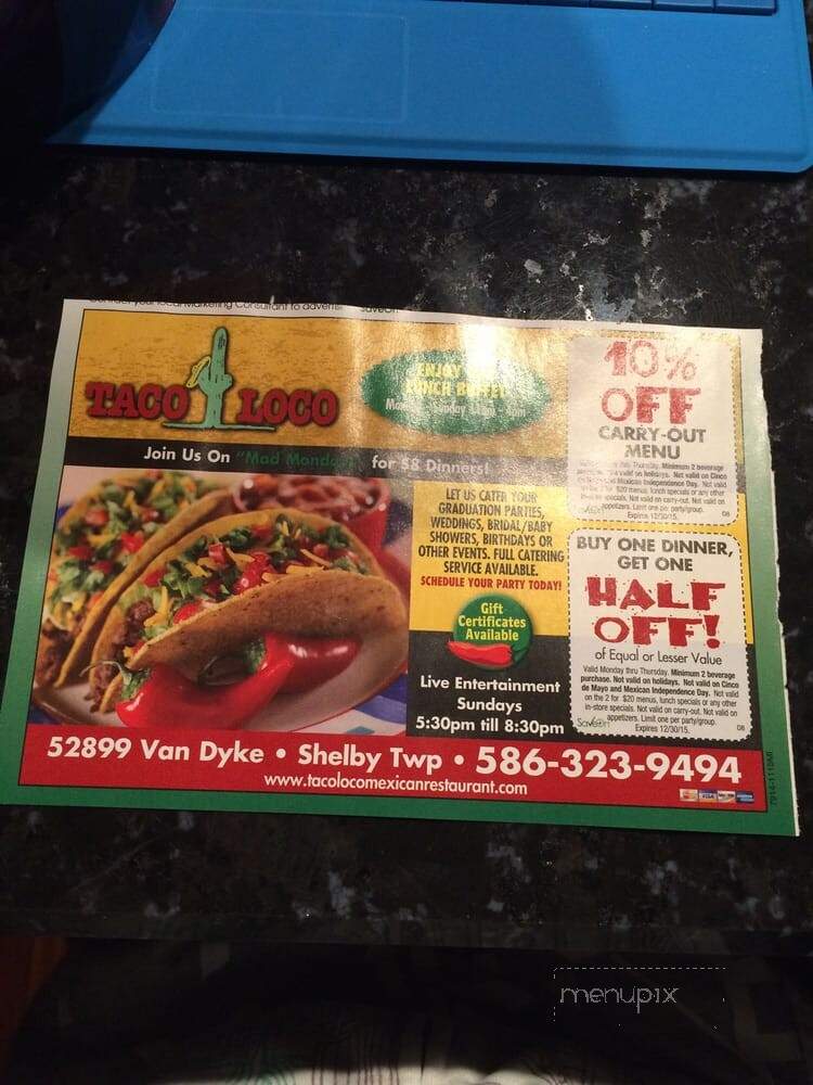 Taco Loco Mexican Restaurant - Shelby Township, MI