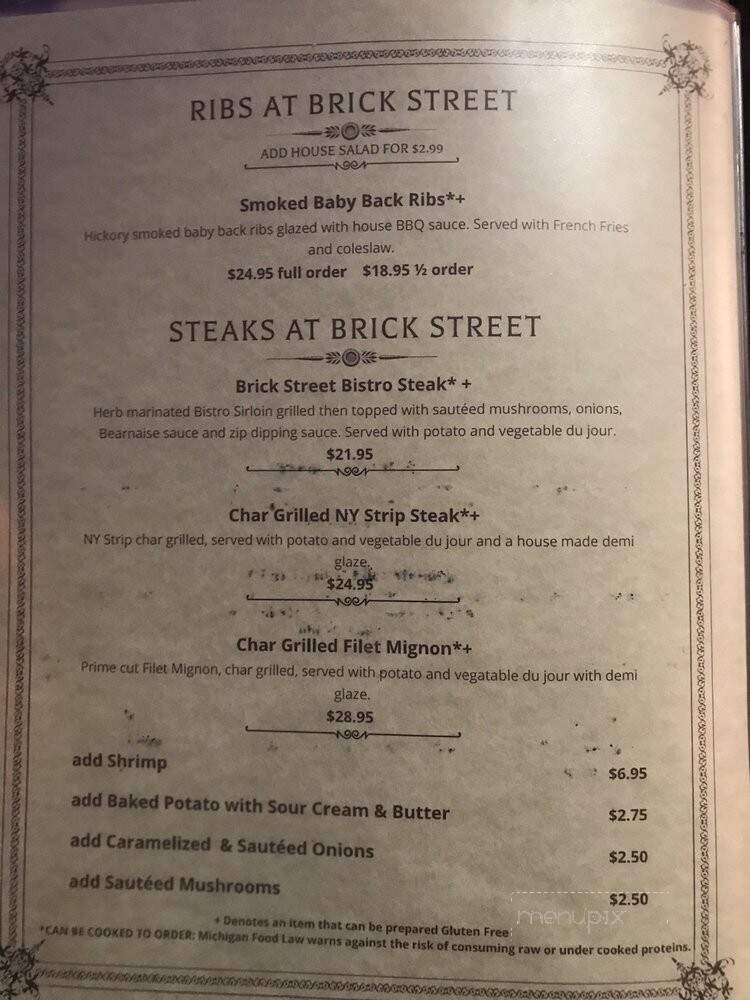Brick Street Bar & Grille - Grand Blanc, MI menu_pic