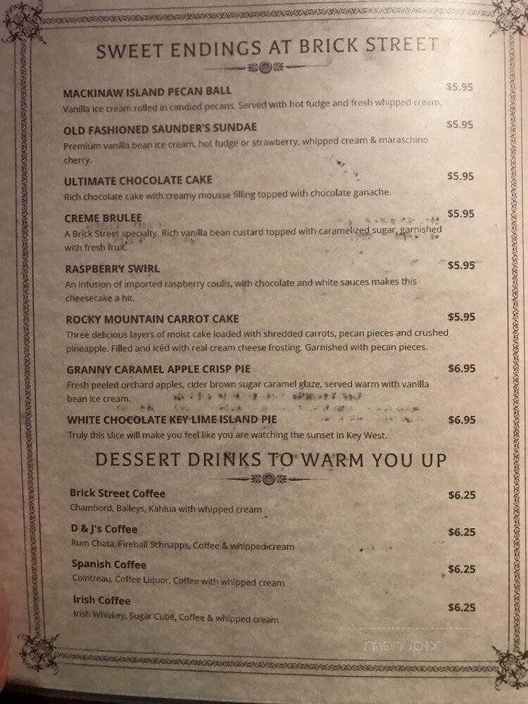 Brick Street Bar & Grille - Grand Blanc, MI menu_pic