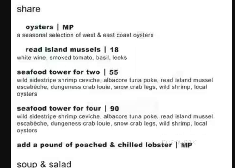 Gerard Lounge - Vancouver, BC menu_pic