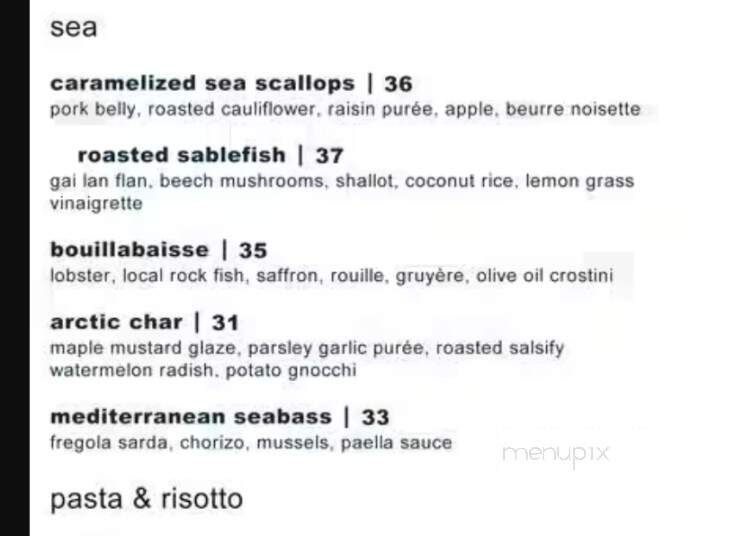 Gerard Lounge - Vancouver, BC menu_pic