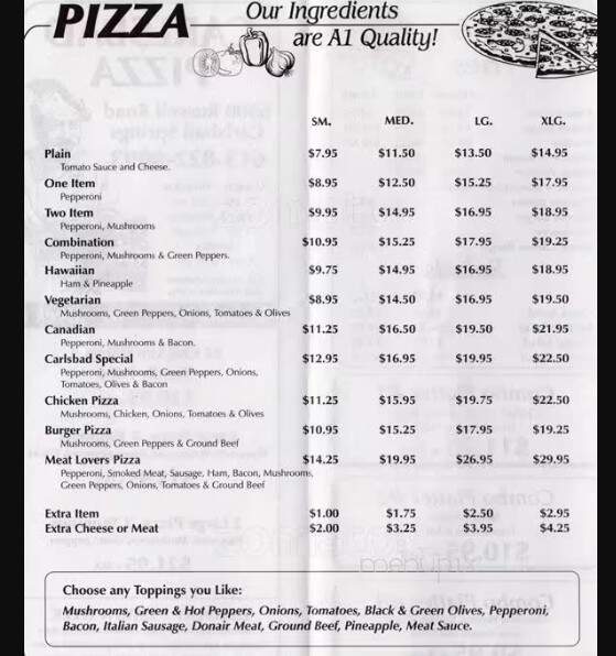Carlsbad Pizza - Carlsbad Springs, ON