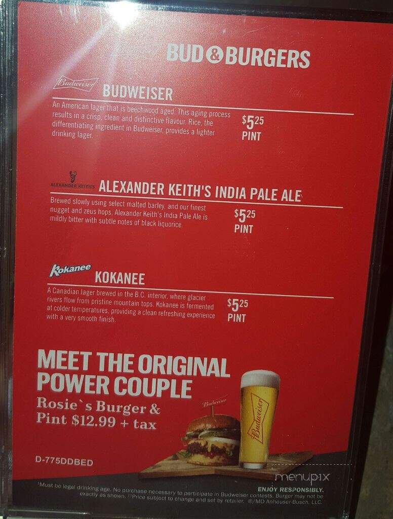 Rosies In The Park - Strathcona County, AB menu_pic