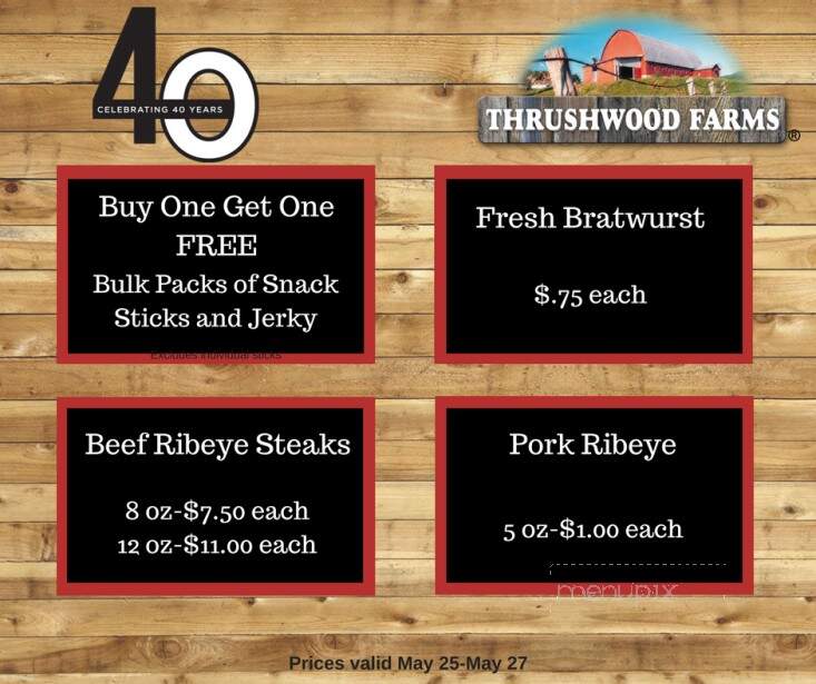 Thrushwood Farms Quality Meats - Galesburg, IL menu_pic