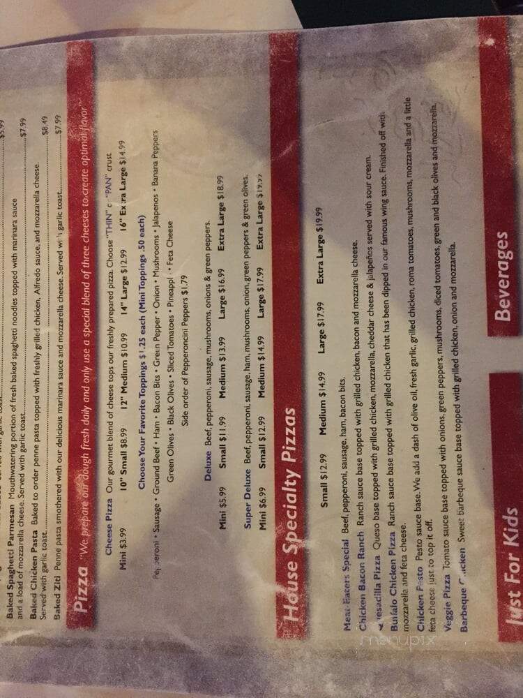 Mr B's Pizza & Wings - Henderson, KY menu_pic