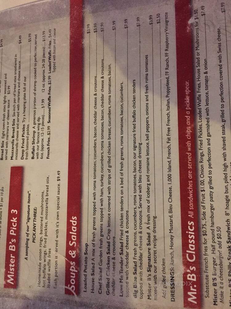 Mr B's Pizza & Wings - Henderson, KY menu_pic