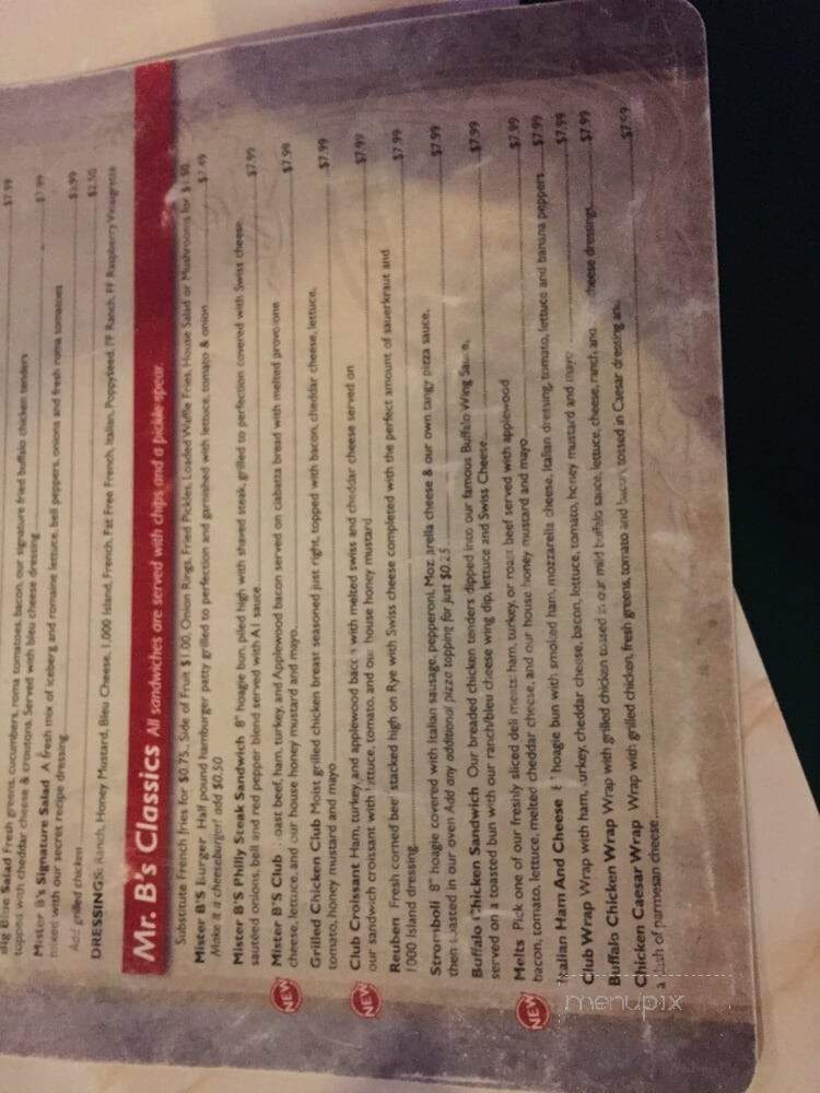 Mr B's Pizza & Wings - Henderson, KY menu_pic