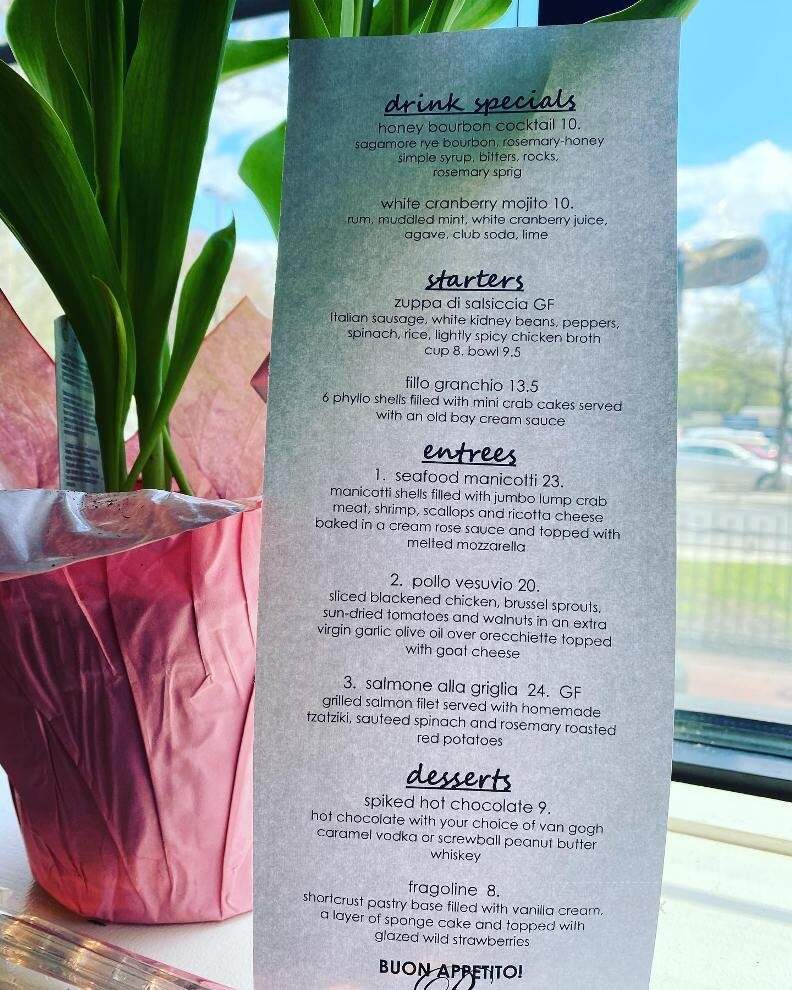 Paradiso Italian Restaurant - Westminster, MD menu_pic