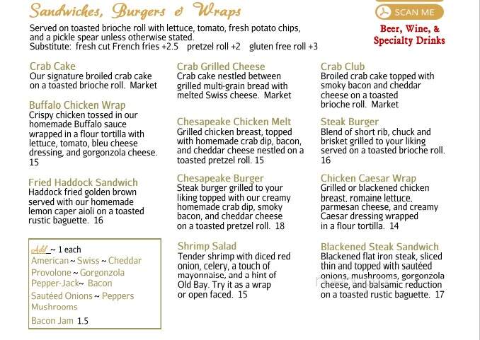 Tidewater Grille - Havre De Grace, MD menu_pic