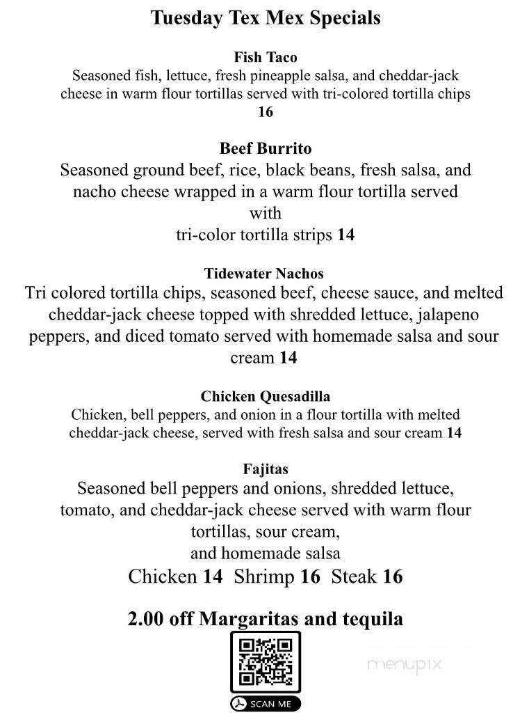 Tidewater Grille - Havre De Grace, MD menu_pic