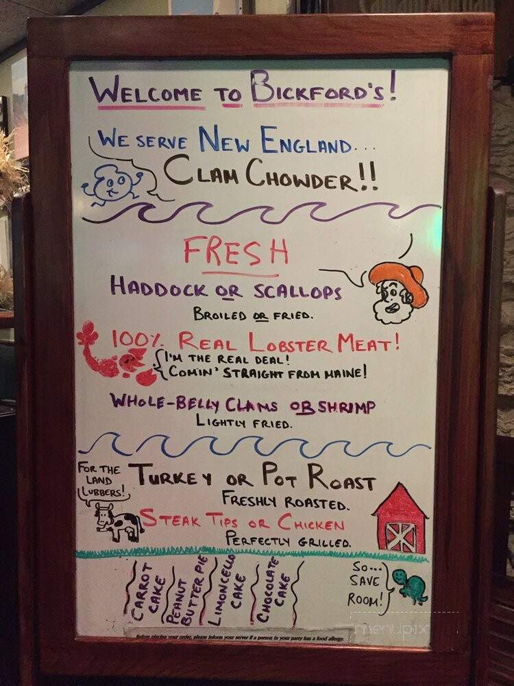 Bickford's Family Restaurant - Woburn, MA menu_pic