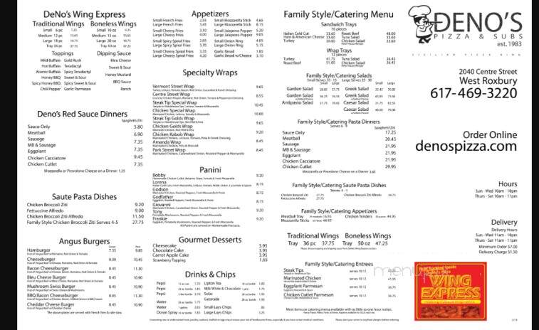 Deno's Pizza & Subs - West Roxbury, MA