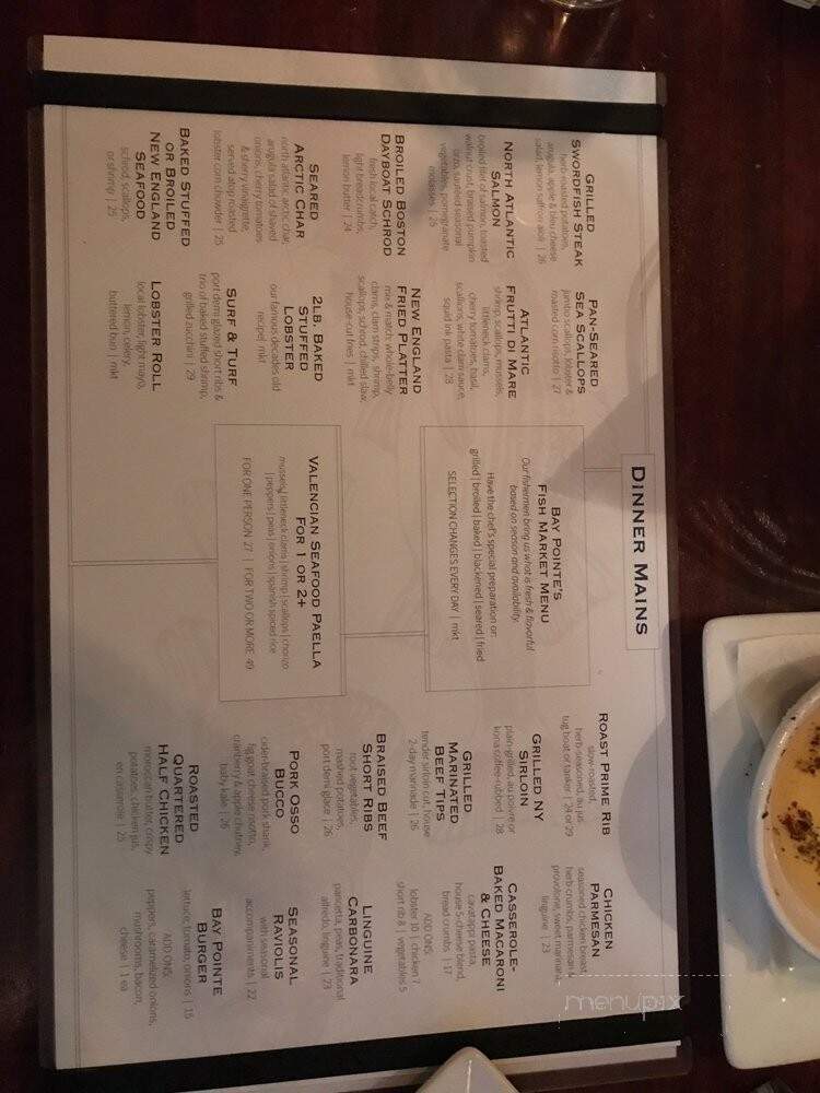 Inn At Bay Pointe - Quincy, MA menu_pic