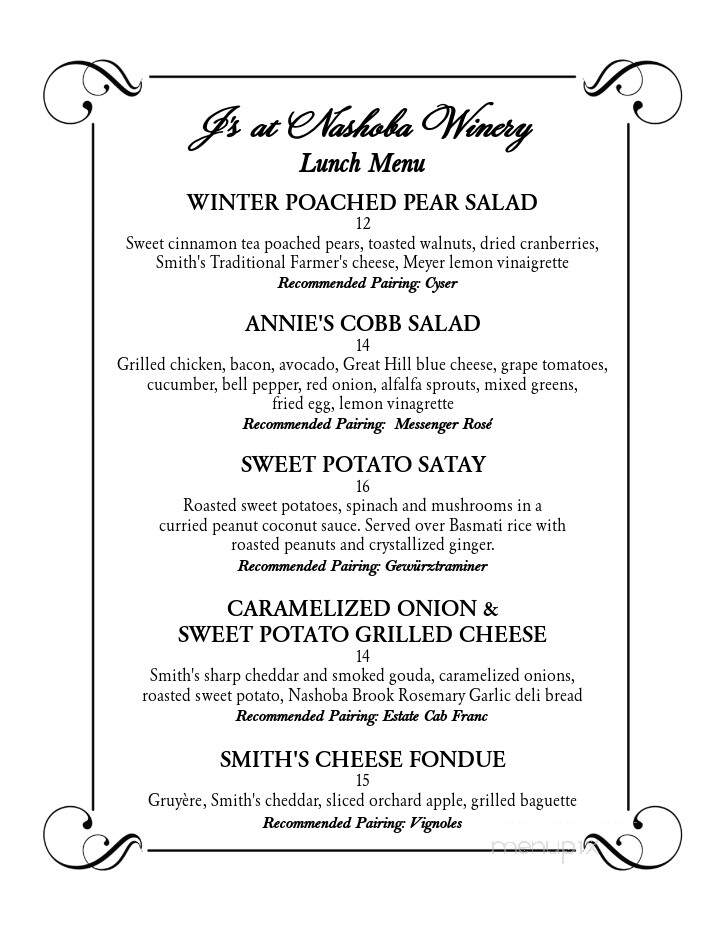 J's Restaurant - Bolton, MA menu_pic