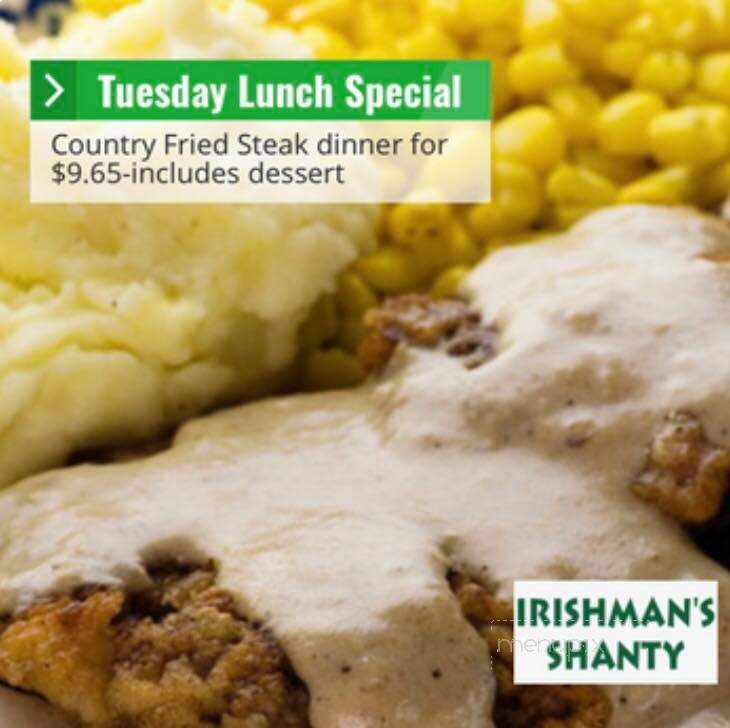 Irishman's Shanty - Crookston, MN menu_pic