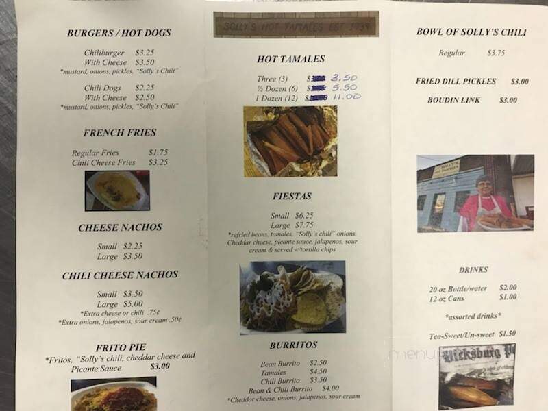 Sollys Hot Tamales - Vicksburg, MS menu_pic