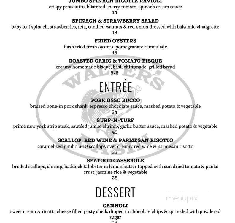 Walter's Basin - Holderness, NH menu_pic
