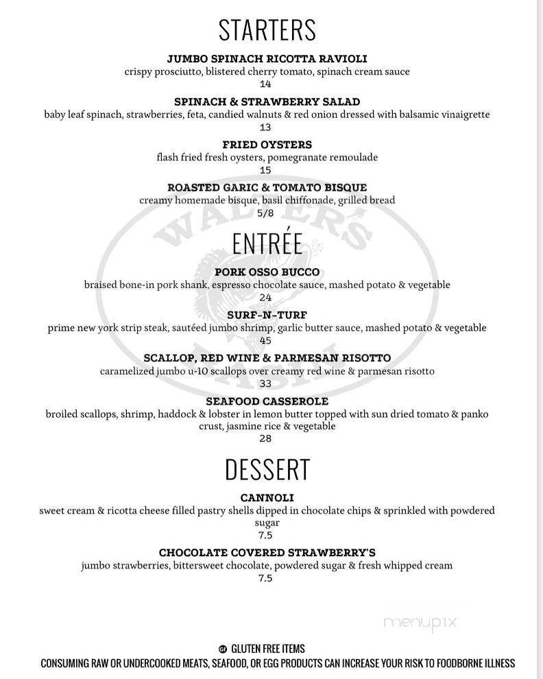 Walter's Basin - Holderness, NH menu_pic