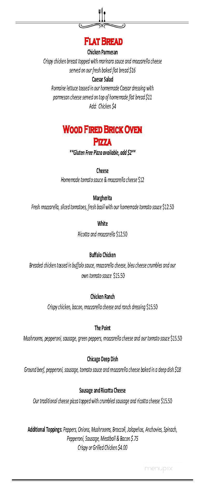 Emerald Point Restaurant - Greenwood Lake, NY menu_pic
