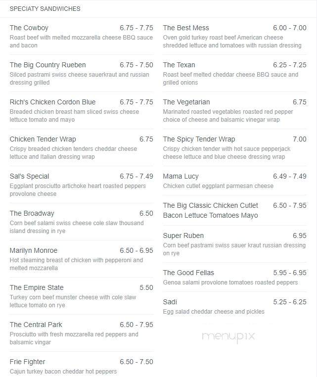 Richie's Deli - Amenia, NY menu_pic