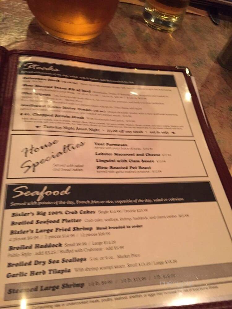 Bixler's Lodge - Reading, PA menu_pic