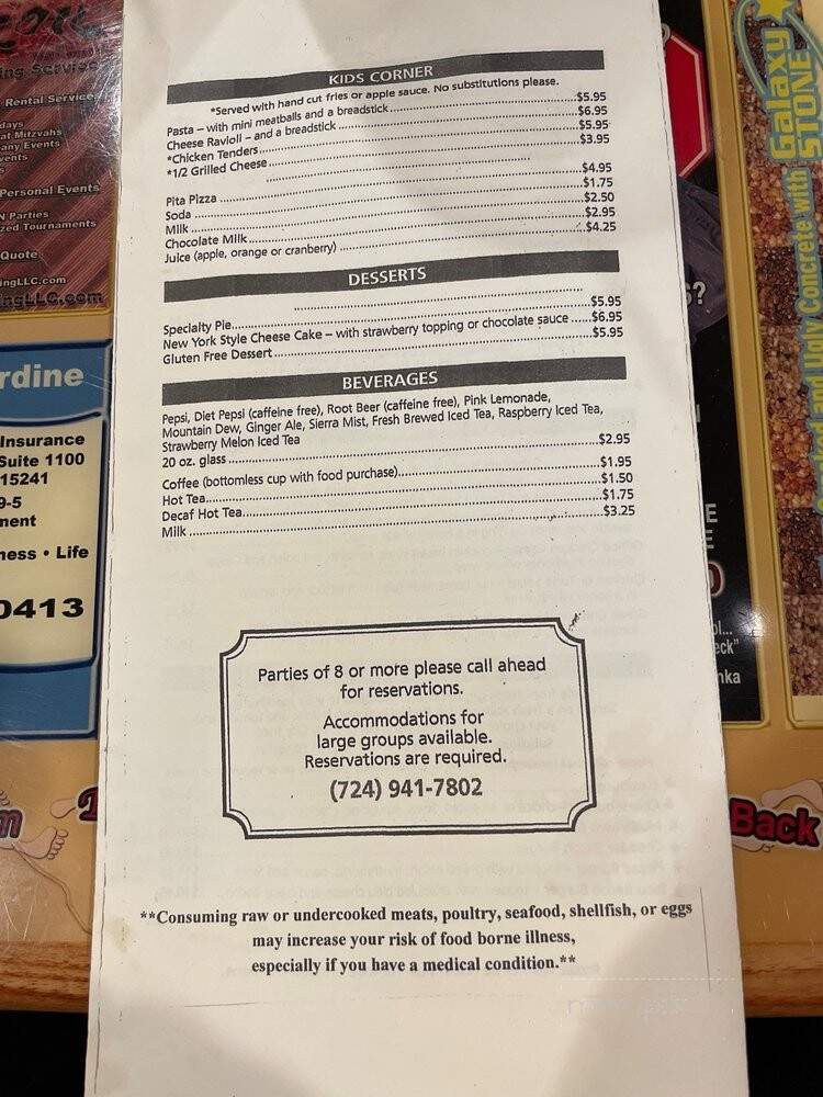 Pizzaz Italian Restaurant - McMurray, PA