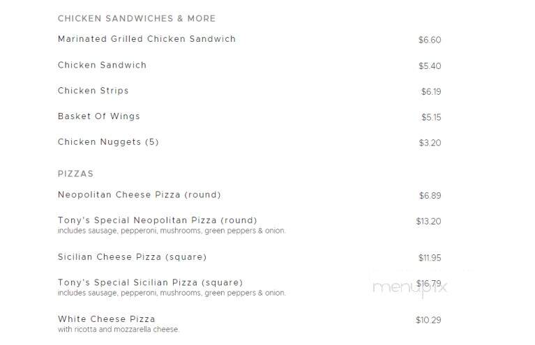 Tony's New York Pizza - Greencastle, PA menu_pic