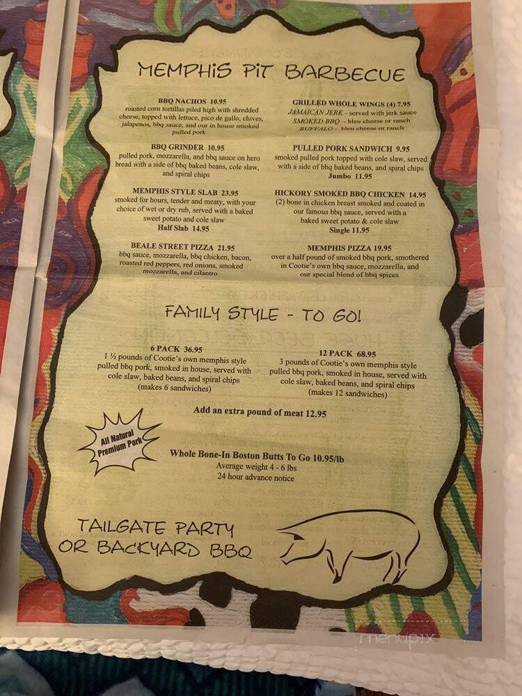 Cootie Brown's - Johnson City, TN menu_pic