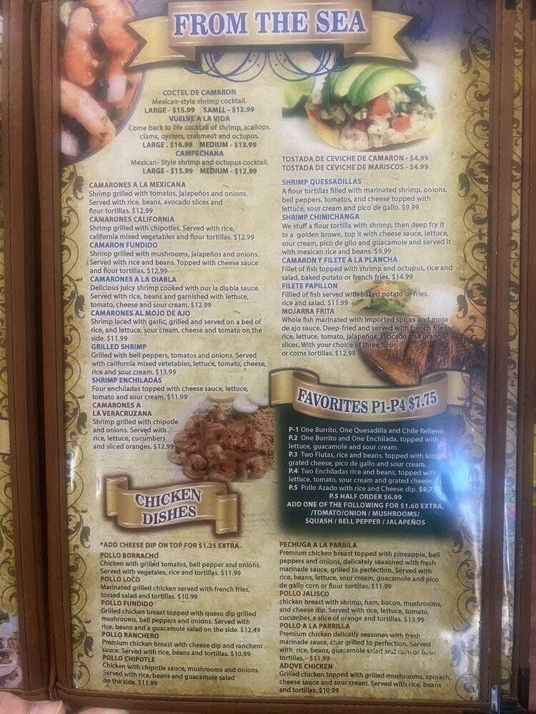 El Nopal Mexican Restaurant - Oakland, TN menu_pic