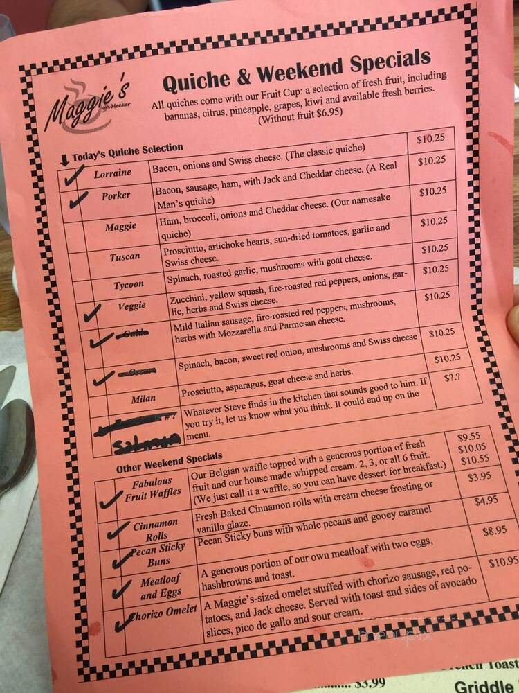 Maggie's On Meeker - Kent, WA menu_pic