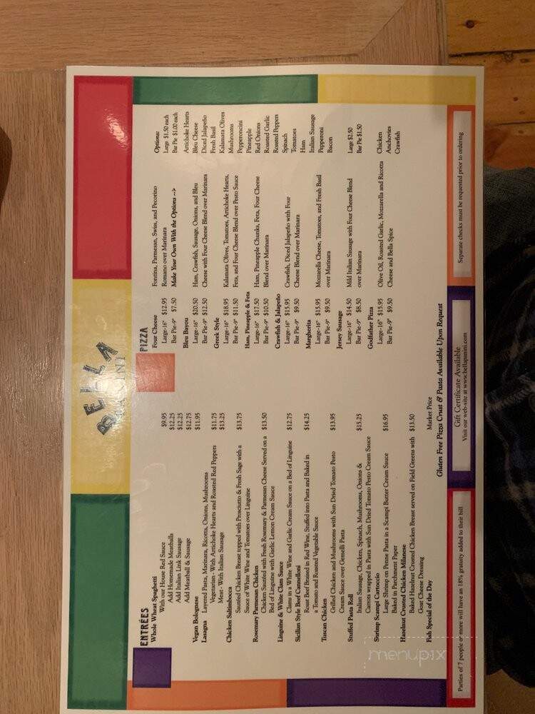 Bella Panini - Palmer Lake, CO menu_pic