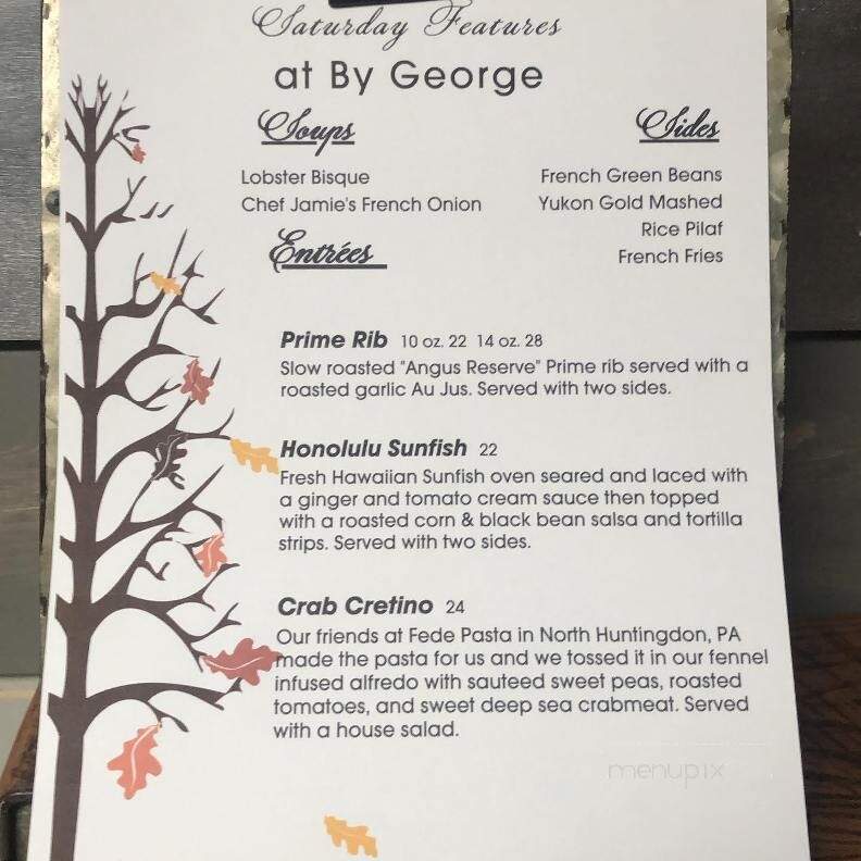 By George - Monessen, PA menu_pic