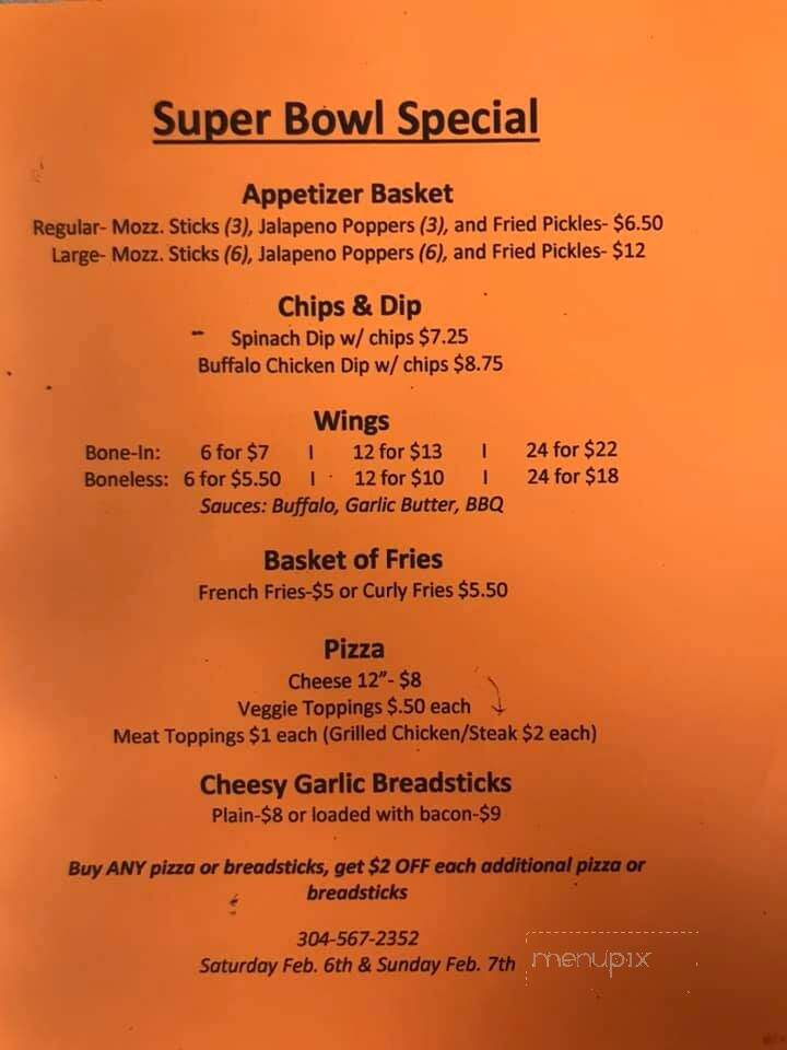 Yokums Restaurant - Seneca Rocks, WV menu_pic