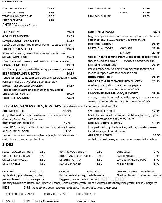 Opera House Bistro - Red Bud, IL menu_pic