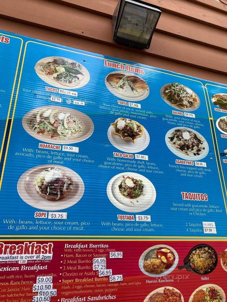 Casa Del Sol - Clackamas, OR menu_pic