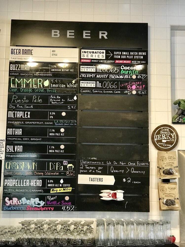 Unsung Brewing Company - Anaheim, CA menu_pic