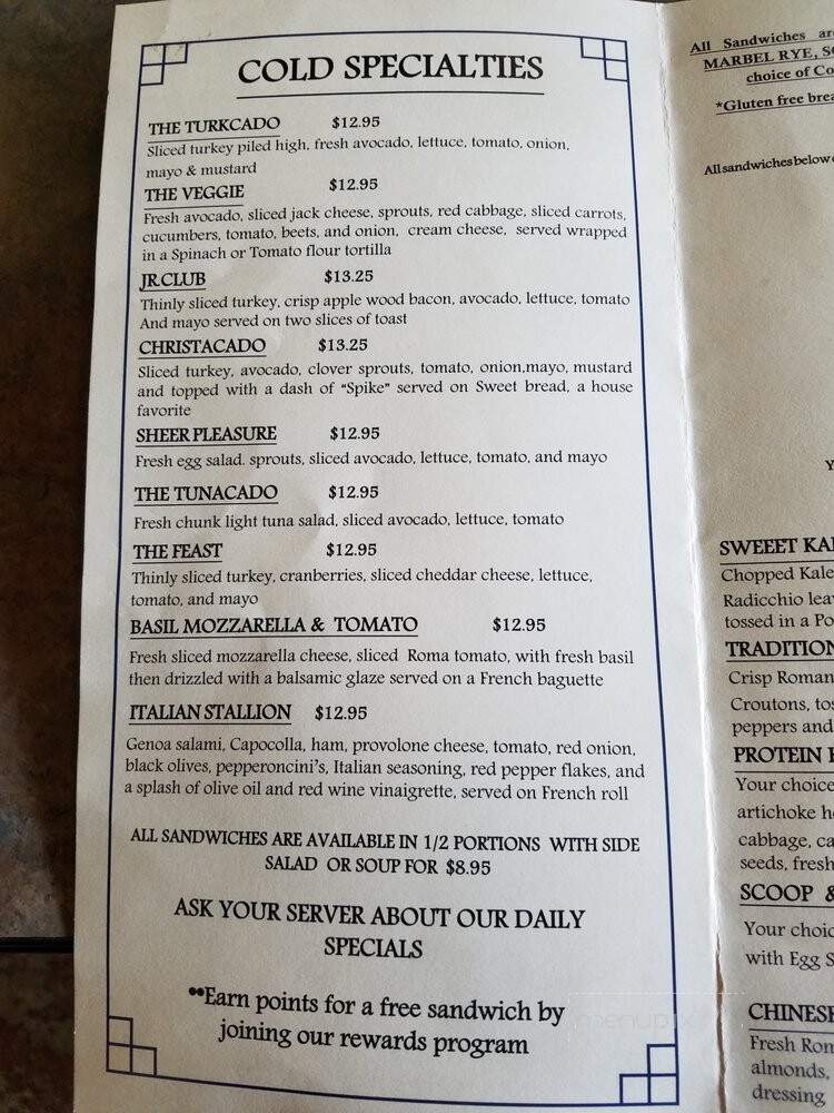 Christa's Sandwichboard - Snohomish, WA menu_pic
