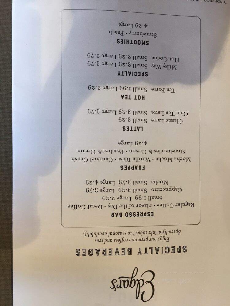 Edgar's Bakery - Huntsville, AL menu_pic