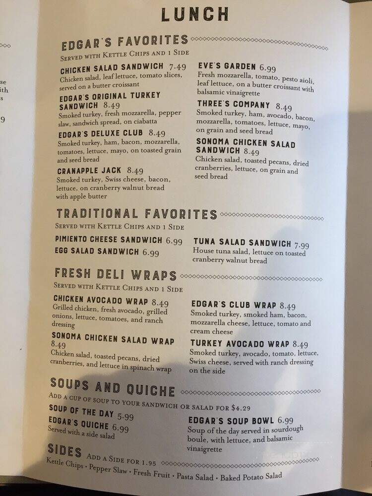 Edgar's Bakery - Huntsville, AL menu_pic
