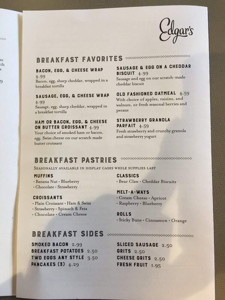 Edgar's Bakery - Huntsville, AL menu_pic