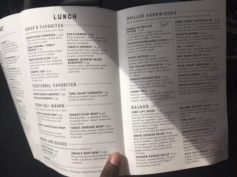 Edgar's Bakery - Huntsville, AL menu_pic