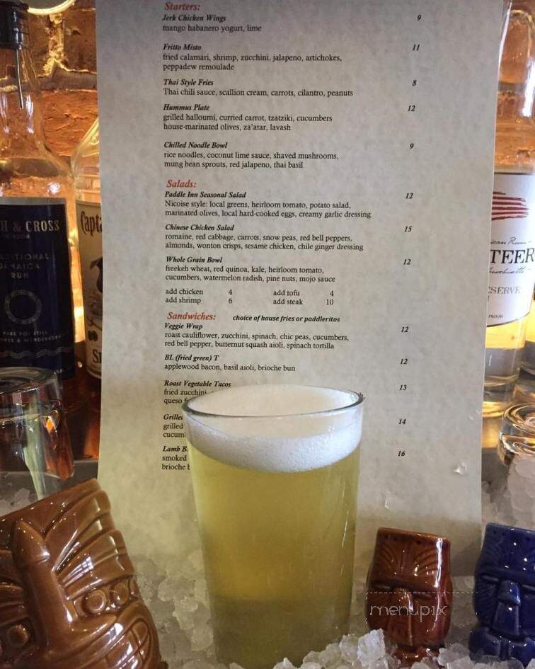 The Paddle Inn - Newburyport, MA menu_pic