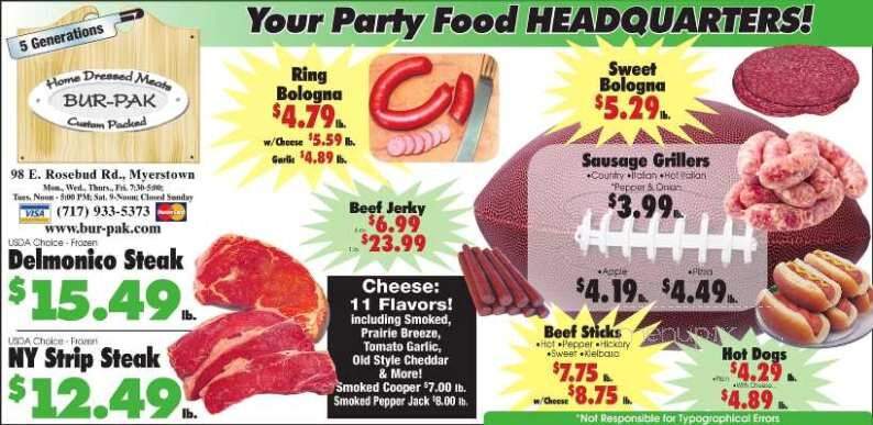 Bur-Pak Family Foods - Myerstown, PA menu_pic