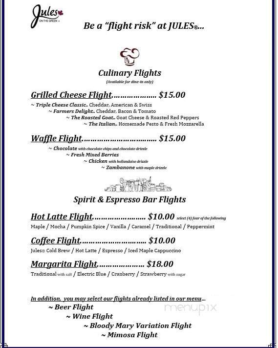 Jules on the Green - Essex, VT menu_pic